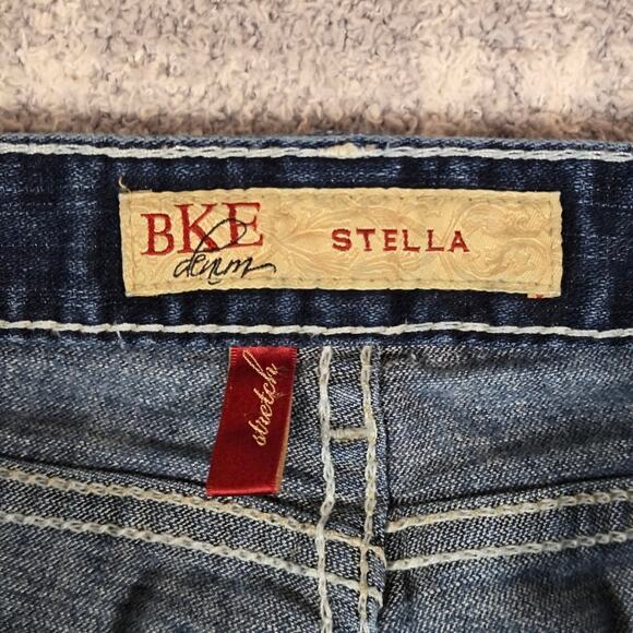 BKE Denim Stella Stretch Capri Dark Blue Cropped Women's Jeans W32 L21 - Picture 7 of 11